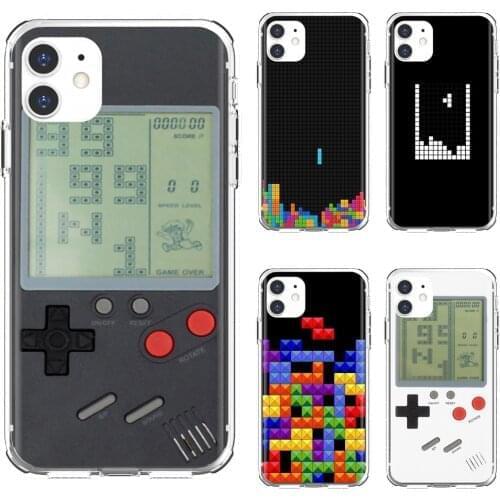 For Samsung Galaxy A12 A31 A41 A51 A71 A20e A21s M30 A10 A30 A40 A50 A60 A70 Tetris-Retro-Game-Gameboy Soft TPU Phone Cover