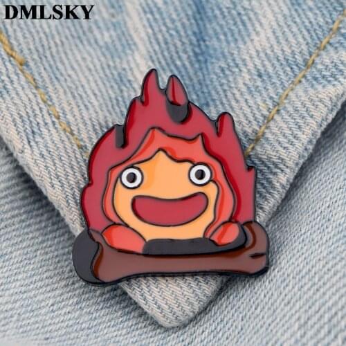 DMLSKY Fashion anime kids Pins funny cute Metal Pins and Brooches Shirt Lapel Pin Backpack Badge Hat Pins Jewelry M3849