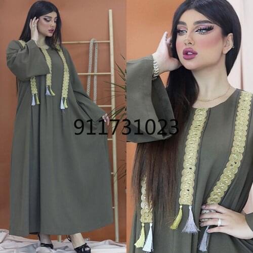 Dubai Abayas For Women Kaftan Moroccan Eid Mubarak Modest Dress Vistidos Largos Arabe Plus Size Boubou 2021 Prayer Clothing
