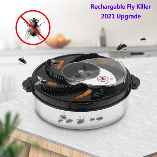 USB Electric Fly Trap Automatic Effective Flycatcher Control Insect Catching Artifacts Repeller Mosquito Flying Fly Killer Home