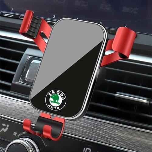 Gravity Car Phone Holder For Car Air Vent Mount Clip For Skoda Karoq Octavia Superb Rapid Kodiaq Fabia Kamiq Yeti Scala VisionS
