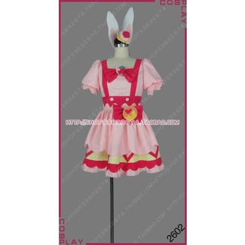 KiraKira Pretty Cure A La Mode Cure Whip Usami Ichika Pink Lolita Dress Cosplay Costume S002