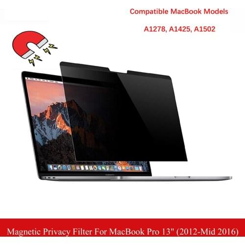 Magnetic Privacy Filter Anti-Glare Screen Protector for MacBook Pro 13" With Retina Display (2012-Mid 2016)- A1278, A1425, A1502