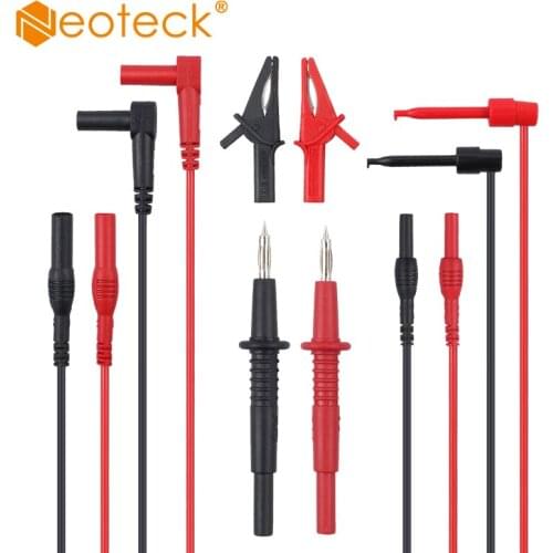 Neoteck 8 Pcs Multimeter Electronic Professional Test Lead Kit / Multimeter Accessory Kit Multimeter Tester Leads Cable