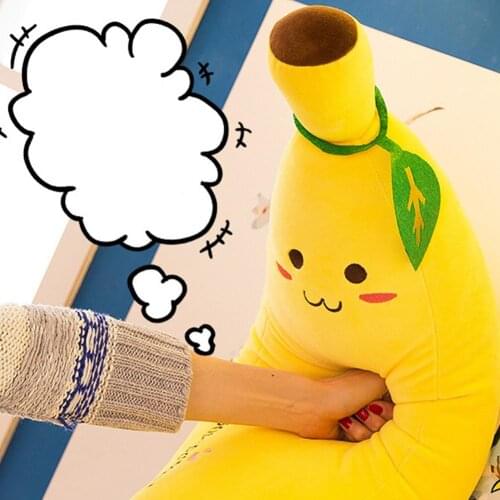 Banana Plush Pillow Hugs Stuffed Toys Decorative Decor Home Doll Cushion With Leg Shape Soft Chair Cushion Filled Gifts Home Dec