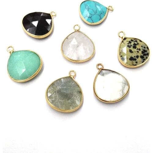 Natural Stone Agates Pendants Water drop shape Pendant for Jewelry Making Diy necklace accessories Reiki Healing Jewellery Gift