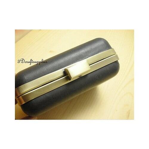 13.5cm x 9cm metal frame rectangle dressing case purse frame antique bronze Z18