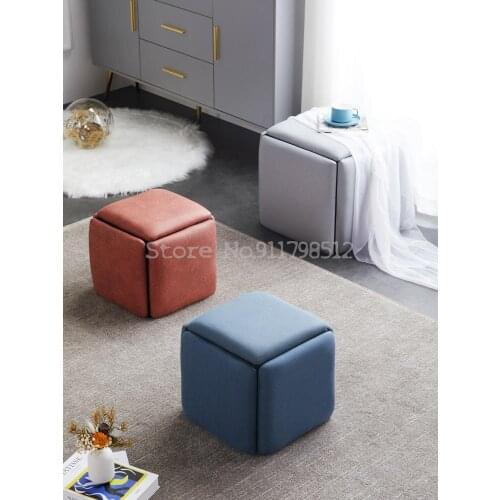 Stool Home Rubiks Cube Stool Combination Multifunctional Stool Five-in-One Dining Room Living Room Small Stool Sofa Stool Stora