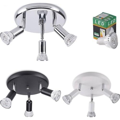 LED ceiling spotlight 9w ceiling lamp three-head surface mounted wall lamp replaceable light source 110v 220v