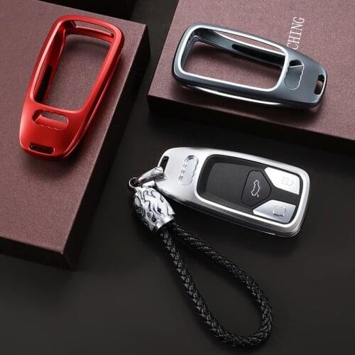 High Quality Car Aluminium Alloy Key Holder Cover Case Shell For Audi A4 Allroad B9 Q5 Q7 TT TTS 4M 8S 2016 2017 2018