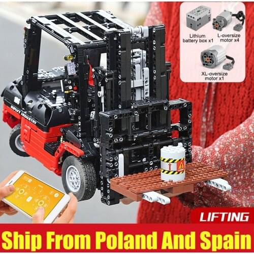Mould King 13106 high-tech Motor Car Compatible 3681 Forklift Mk II Set Assembly Toy Christmas Gifts Building Blocks Bricks