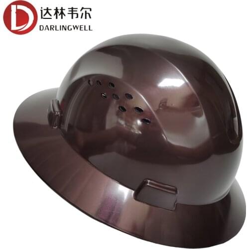 DARLINGWELL Full Brim Hard Hat Vented Safety Helmet Breathable Working Railway Metallurgy Mine Construction Cap Wholesale