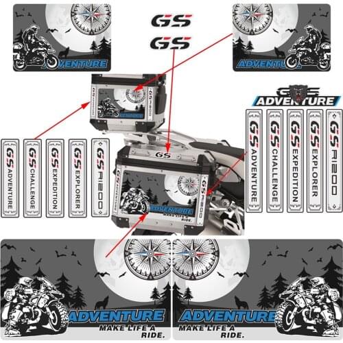 Stickers Protector For BMW R1200GS Tank Pad Fender Windshield Handguard Adventure Trunk Aluminium Cases R1200 GS