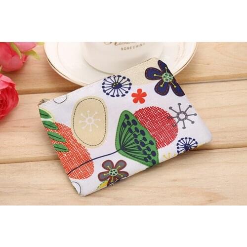 Polyester ladies coin purse keychain snack bag USB cable earphone bag mini cute oval zipper cartoon simple girl coin purse