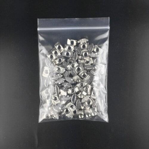 100pcs M3/M4/M5*10*6 For 20/30 Series Slot T-nut Sliding T Hammer Drop In Nut