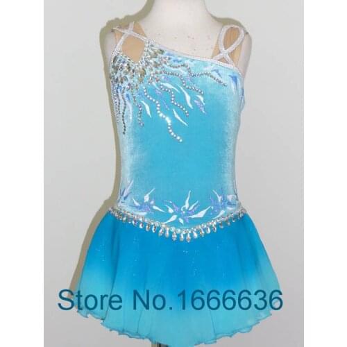 2016 Hot Sales Figure Ice Skating Dresses For Girls New Brand Vogue Figure Skating Competition Customized Dress DR2972
