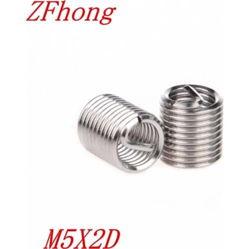 50pcs M5 M5*2D stainless steel wire thread insert