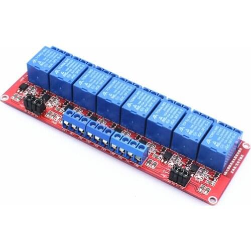 5V 12V 24V 8-Channel Relay Module With Optocoupler H/L Level Triger