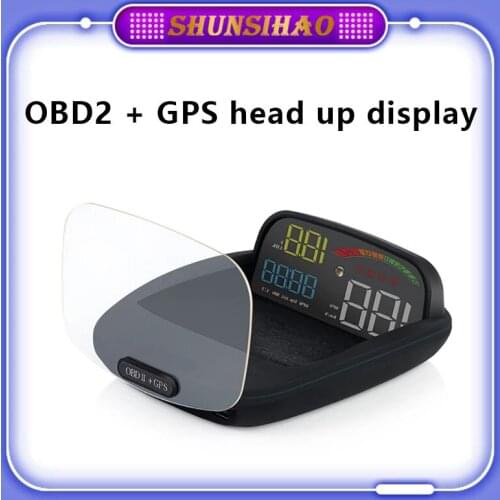 Ouchuangbo C800 GPS HUD head up display automatic speedometer OBD2 fault code elimination driving computer security alarm