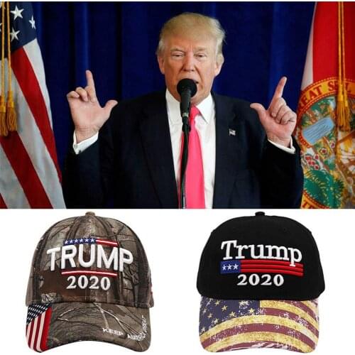 Trump 2020 Baseball Cap US Presidential Election Hat 3D Embroidered Cap