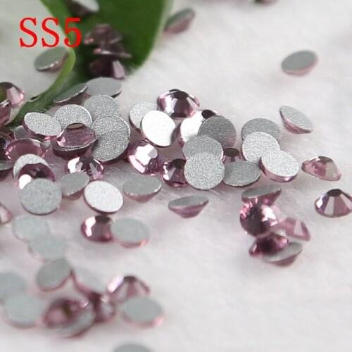 Shining rhinestones SS5 Lilac 1440pcs Flat Back stones Nail Art Glue On Non Hotfix stones