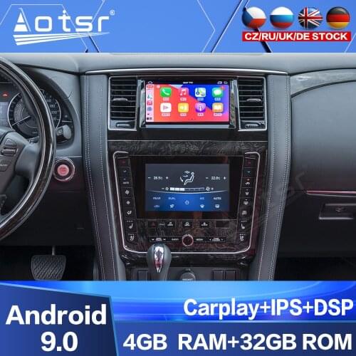 Carplay Tesla Screen Car GPS Navigation For Nissan Patrol Y62 2010 + Car Radio Tape Recorder Multimedia DVD Player Stereo Unit