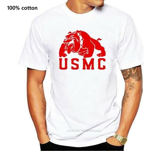 Marine Corps Black T-Shirt Usmc Bulldog Usa