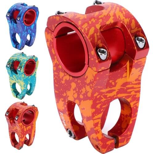 Mountain Bike Colorful Stem Bicycle Handlebar Aluminum Alloy Stem 31.8/35x50mm Cycling Accessory