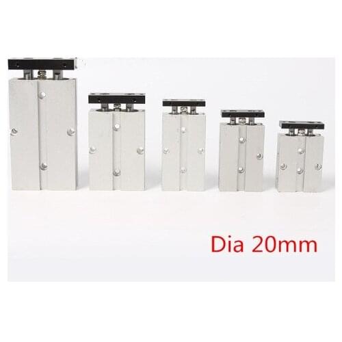 TN TDA Double-Axle pneumatic Cylinder/Double-rod cylinder TN25-60 TN25-75 TN25-100 TN25-125 TN25-150