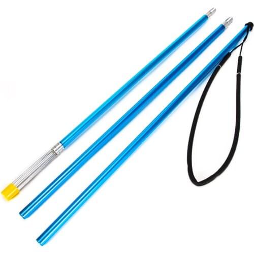 Blue Aluminum Alloy Pole Spear Detachable Three-Section Removable Harpoon Stainless Steel Barbed Rod Steel Fork Clip