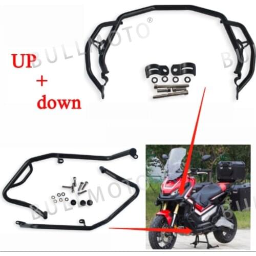 A set Artudatech Crash Bar Upper Lower Engine Guard Bumper for Honda X-ADV750 XADV750 2017-2018 Guards Crash Bars Motor Parts