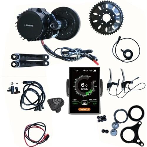 Bafang 8fun M615 bbs 03 hd 48v 1000w center crank mid drive motor conversion kit with c18 color LCD display