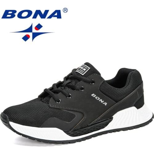 BONA 2020 New Designers Mesh Men Flats Soft Shoes Top Quality Outdoor Shoes Man Casual Sneakers Leisure Footwear Masculino Comfy