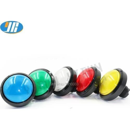 10pcs 60MM 5V12V LED Light Lamp Big Round Push Button illuminated Push Button Switch For Arcade Crane Game Machine Button