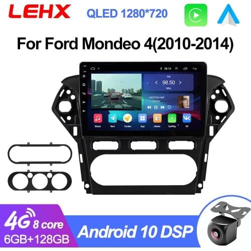LEHX 10inch Android 2 din autoradio Audio dvd Screen Car Radio Multimedia Video Player For Ford Mondeo 4 mk4 2010-2014