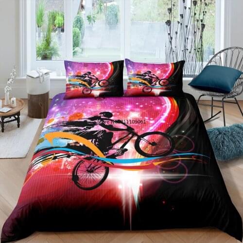 Fashion Printed Cartoon Duvet Cover Pillowcases Creative 3D Bedding Set Comforter Cover Bed Cover Queen King Size Bedclothes