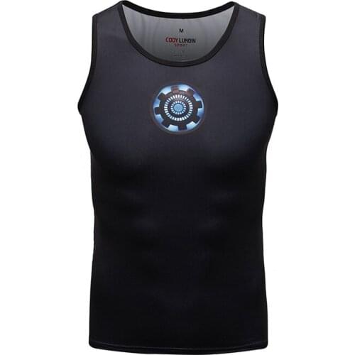 Men Digital Printing Sweatshirt Fashion Breathable Bodybuilding Tank Tops Workout