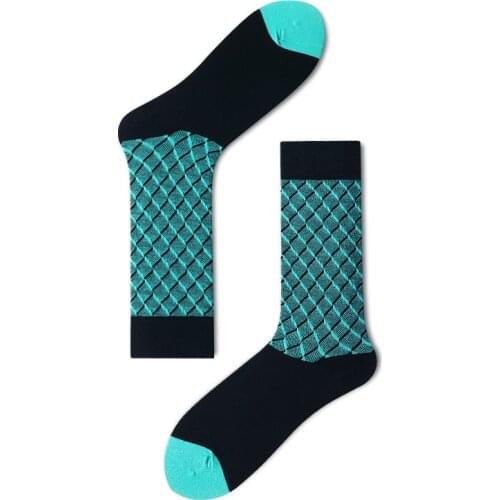 5 Pairs High Quality Fashion Mens Casual Business Dress Happy Socks For Man Gift Sox Cotton