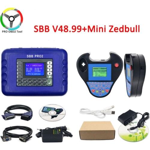 Newest SBB Pro2 V48.99 V48.88 V46.02 Mini Zedbull Auto Key Programmer SBB 48.99 48.88 Zed Bull Transponder sbb Key Maker