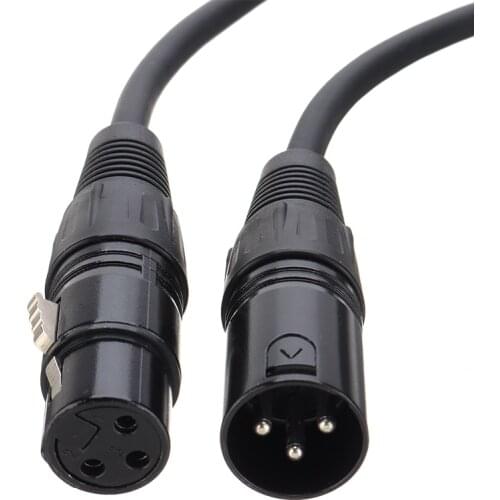 New Arrival 1.8m Black XLR 3Pin Male to Female Mic Cable Durable Microphone Audio Extension Cable For Stage Audio