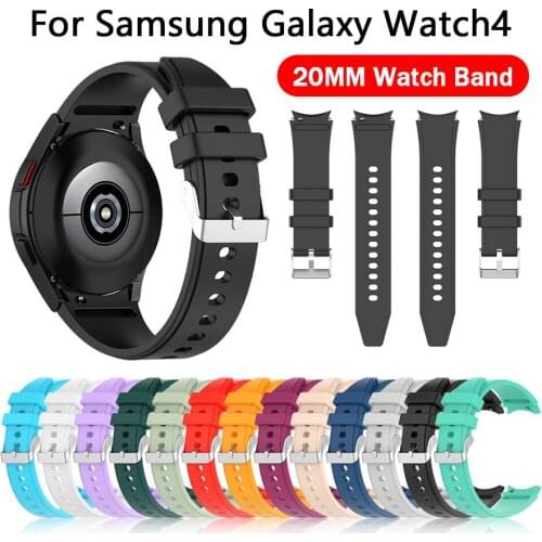 Bracelet for Samsung Galaxy Galaxy watch4 classic 42MM/46mm Original silicone wristband 20MM strap for Samsung watch4 40MM/44mm