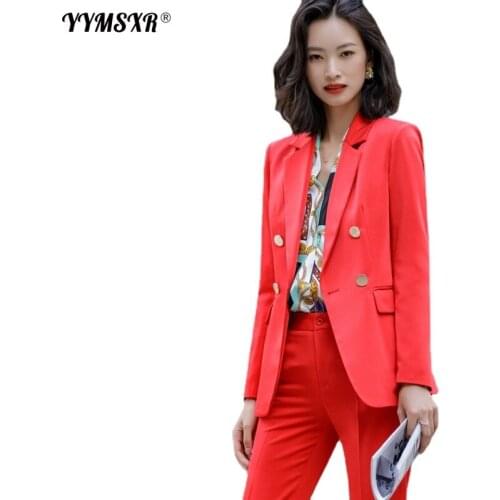 Autumn and Winter Office Suit Pants Two-piece Set 2021 New Elegant Slim Long-sleeved Professional Jacket High Waist Casual