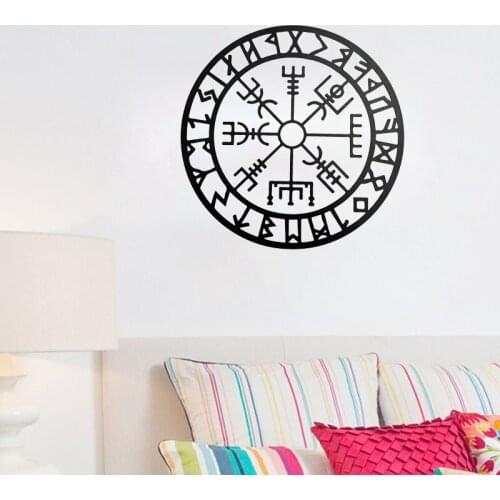 Nordic Style Odin Symbol Hollow Wall Sticker Home Decor Living Room Bedroom Wall Art Decals Vinyl Murals Decoration Poster