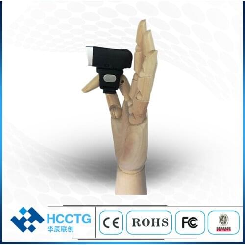 Portable Bluetooth Ring 2D Scanner Barcode Reader For Android Windows HID QR SPP Mode Code 2D Wireless Sr with CMOS Video HS-S03