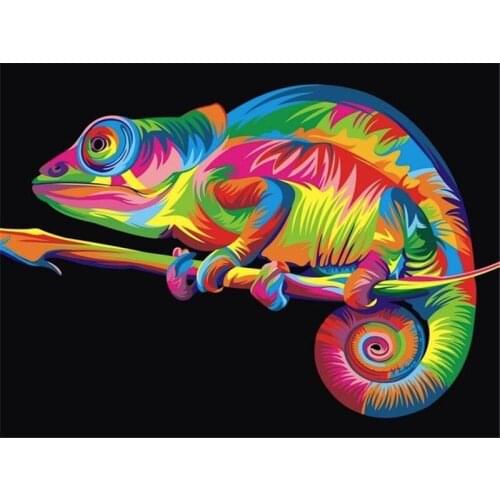Colorful Animal Lizard Poster Art Paintings Canvas Poster Print # Picture Home Decor Wall Art