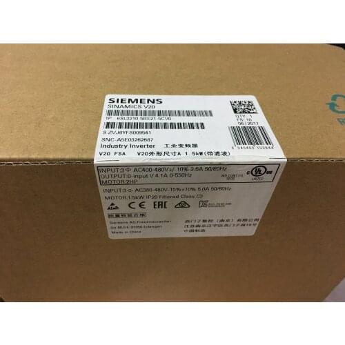 6SL3210-5BE21-5CV0 V20 1.1KW industrial frequency converter 6SL3 210-5BE21-5CV0