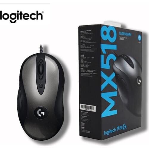 Original Logitech MX518 Wired Gaming Mouse 16000DPI Legendary Gaming Mouse with HERO Sensor Programming Mouse for Mouse Gamer