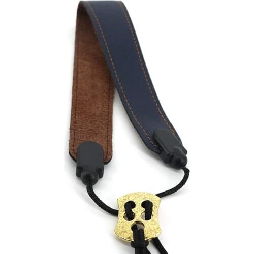 Adjustable Saxophone Neck Strap PU Leather Sax Strap Metal Hook for Tenor/ Soprano/ Alto Saxophones