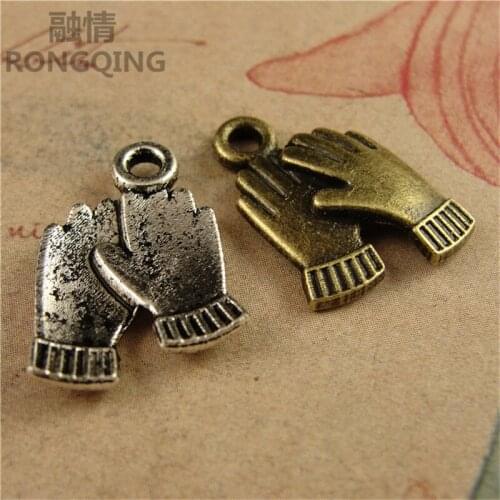 RONGQING 100pcs/pack Jewelry Accessories glove Charms for jewelry making NEW 2019