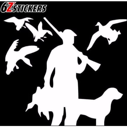 Sixsub 1pcs 35X30CM Funny MAN HUNTING Car Styling Sticker Funny Car Stickers and Decals